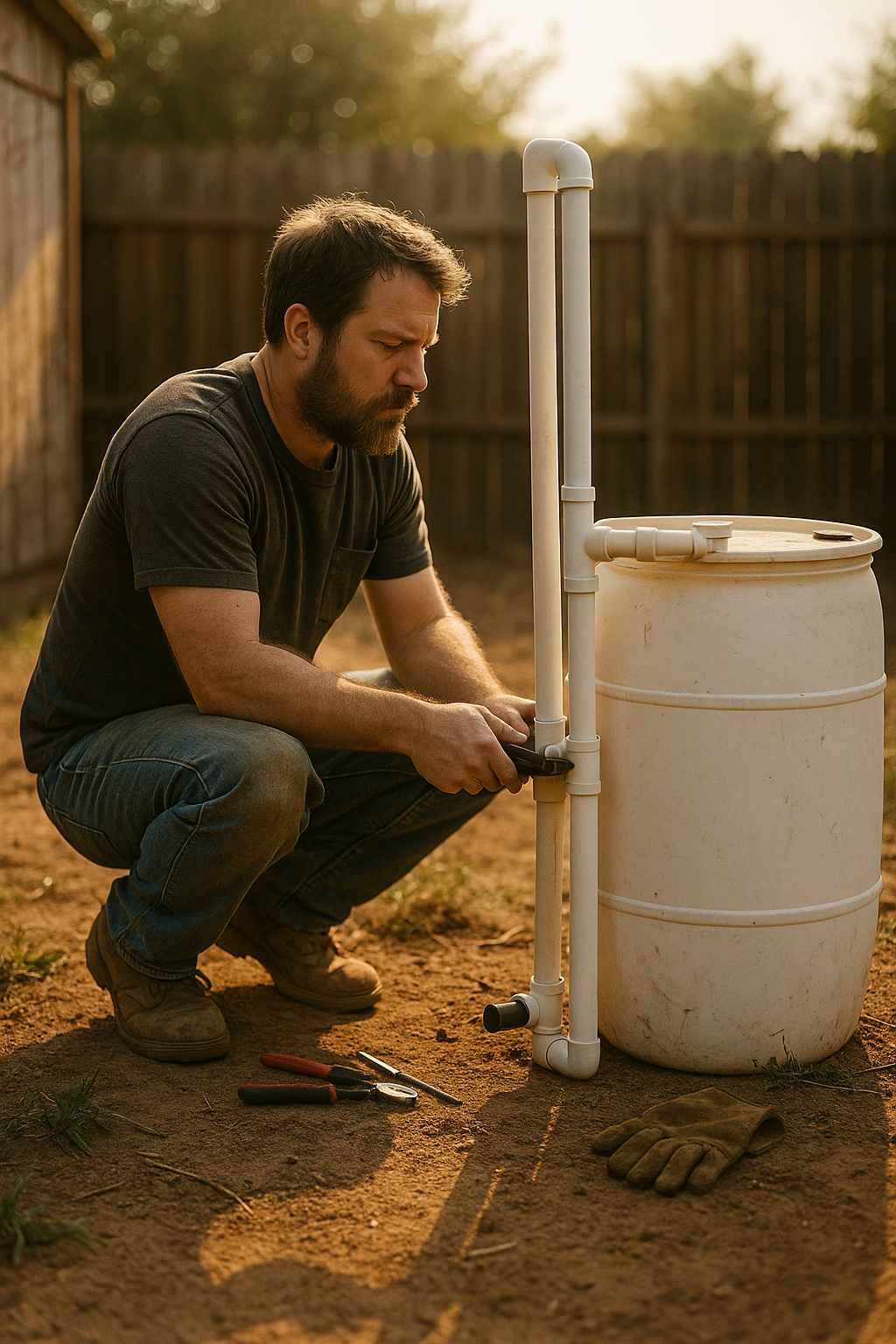 Nick testing the Aqua Tower prototype